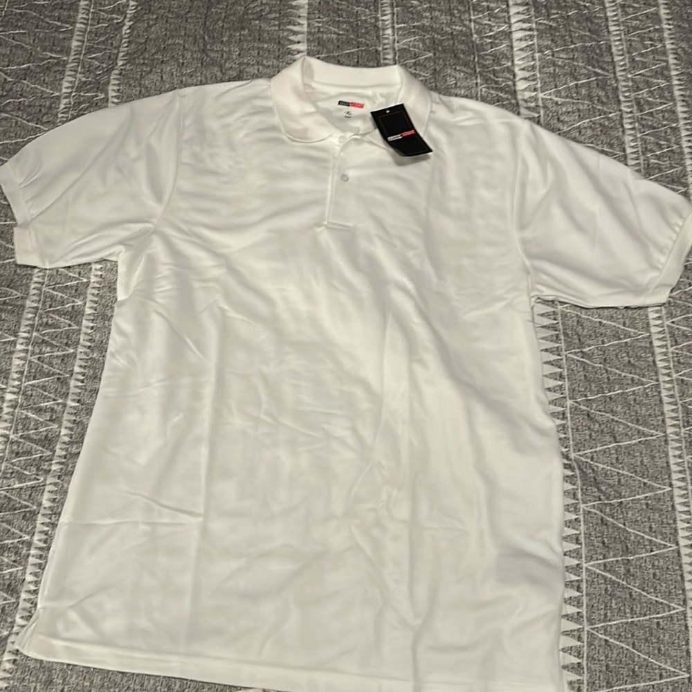 Jump Start Mens Polo XL Short Sleeves White NWT
